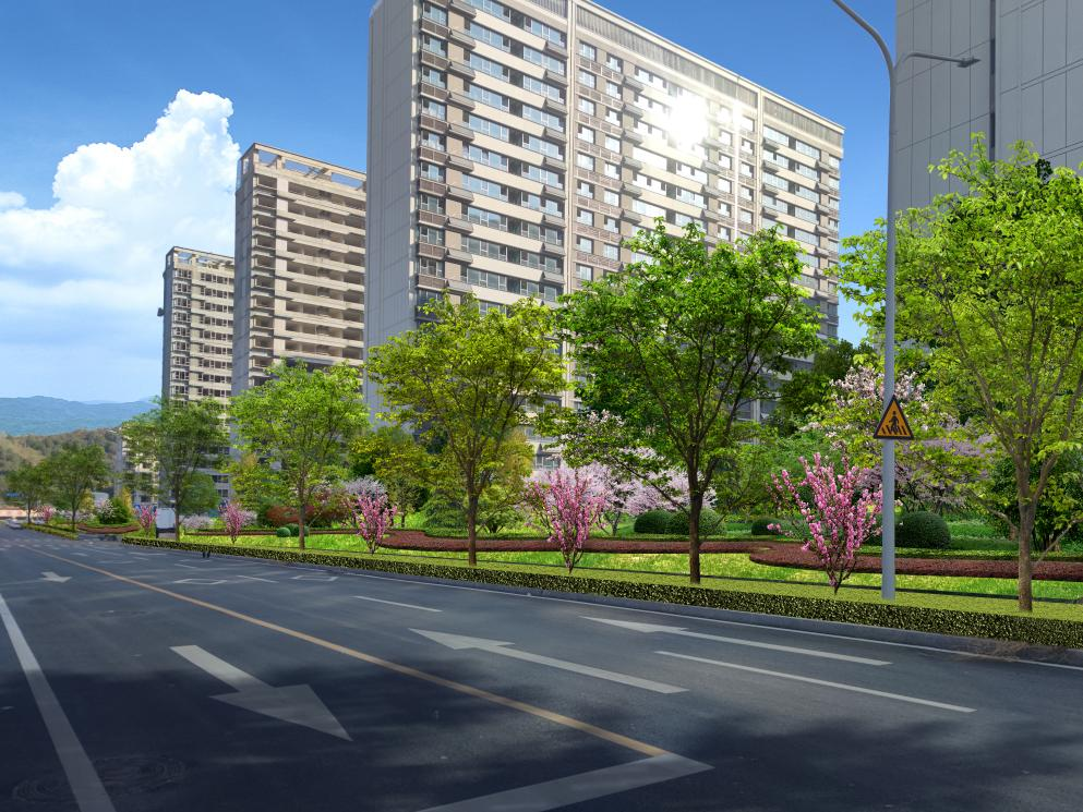 岳而縱二路、北五路、北六路道路綠化設(shè)計(jì)
